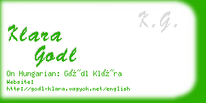 klara godl business card